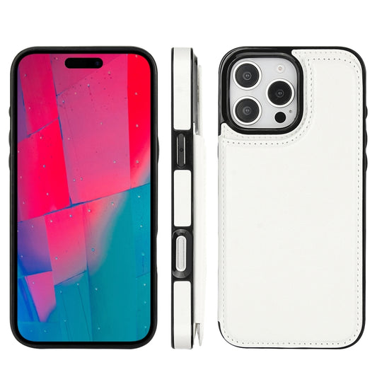 For iPhone 16 Pro Double Buckle Crazy Horse Texture PU Phone Case(Pink) by buy2fix