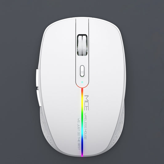 iMICE G904 Dual Mode 6-Key Silent Wireless Gaming Mouse(White) by iMICE