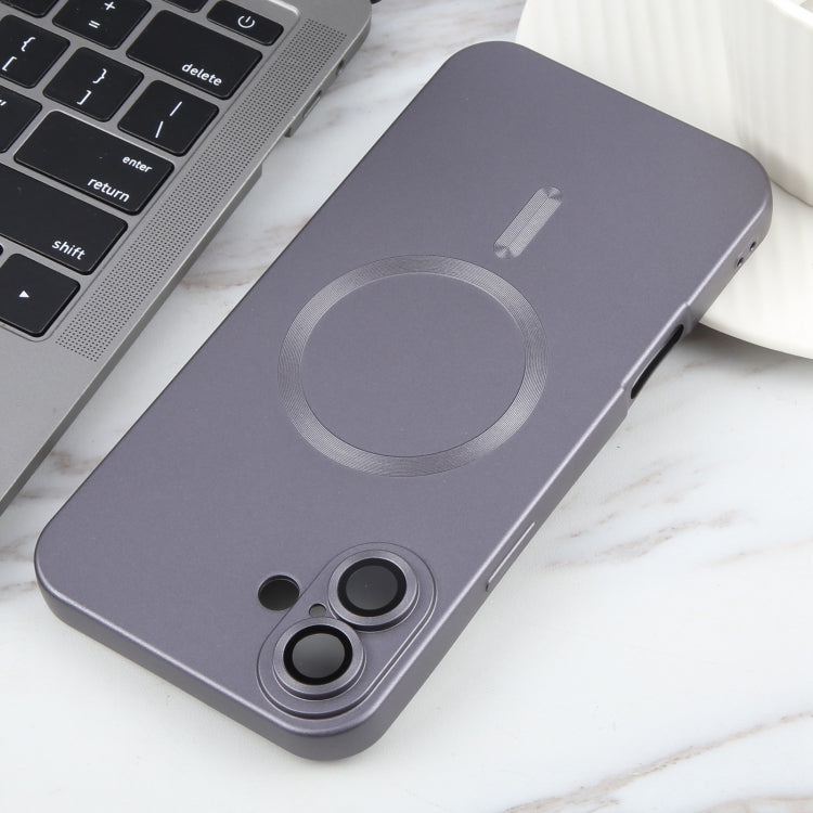 For iPhone 16 Plus Liquid TPU Silicone Solid Color MagSafe Phone Case(Grey) by buy2fix