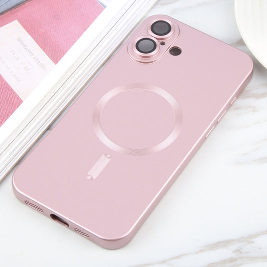 For iPhone 16 Plus Liquid TPU Silicone Solid Color MagSafe Phone Case(Rose Gold) by buy2fix