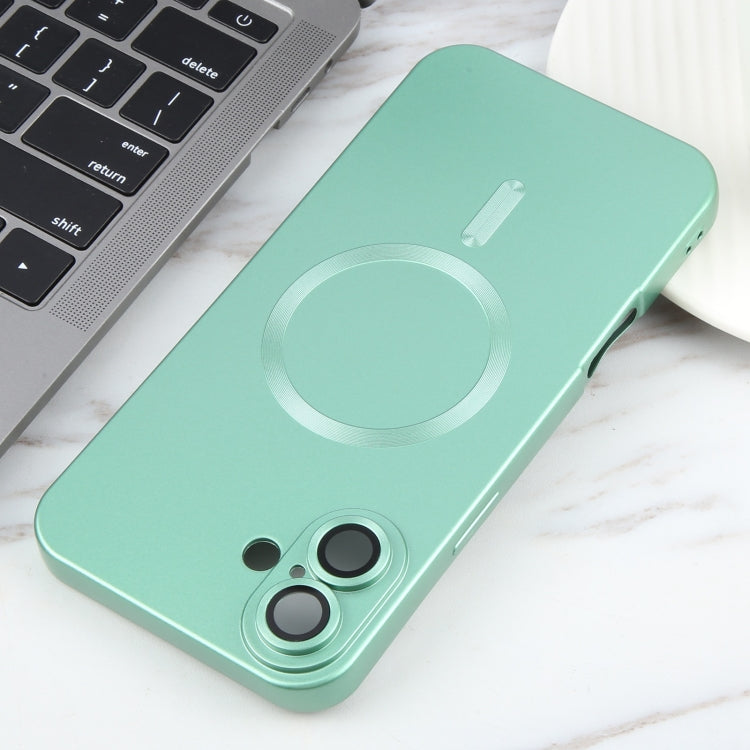 For iPhone 16 Liquid TPU Silicone Solid Color MagSafe Phone Case(Green) by buy2fix