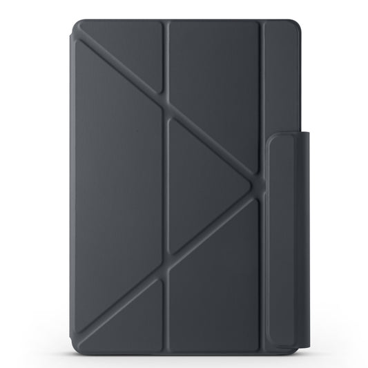 For Huawei MatePad Air 12 2024 Fixed Buckle Magnetic Deformation Leather Tablet Case(Black) - Huawei by buy2fix | Online Shopping UK | buy2fix