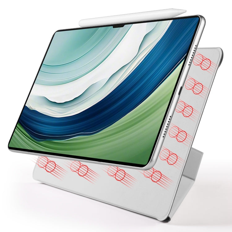 For Huawei MatePad Pro 12.2 2024 Fixed Buckle Magnetic Deformation Leather Tablet Case(Grey) - Huawei by buy2fix | Online Shopping UK | buy2fix