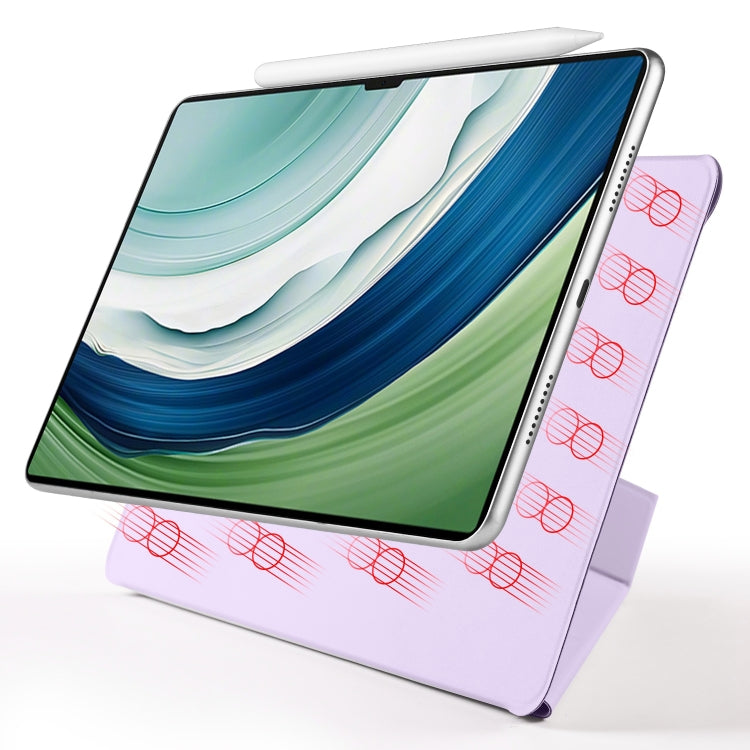 For Huawei MatePad Pro 12.2 2024 Fixed Buckle Magnetic Deformation Leather Tablet Case(Purple) - Huawei by buy2fix | Online Shopping UK | buy2fix