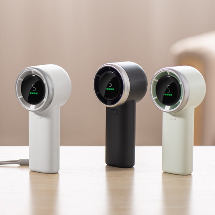 N603 HD Digital Display Handheld Turbine Fan(Black) by buy2fix