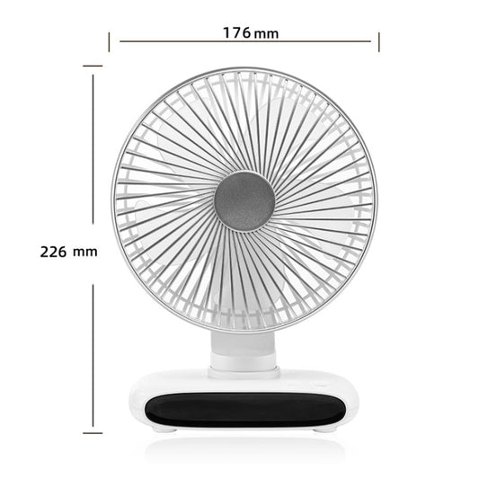 N702 Smart Digital Display Desktop Oscillating Fan(White) by buy2fix