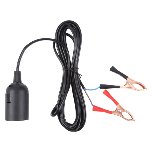 E14 Car Battery Charging Crocodile Clip to Headlight Connection Cable, Cable Length:2.8m by buy2fix