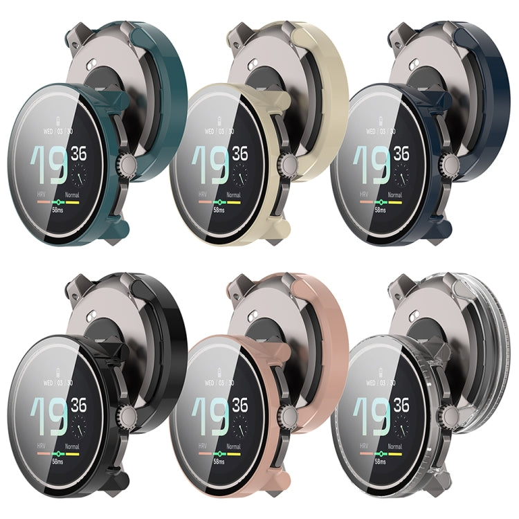 For Suunto Race S PC + Tempered Glass Film Integrated Watch Protective Case(Transparent) by buy2fix