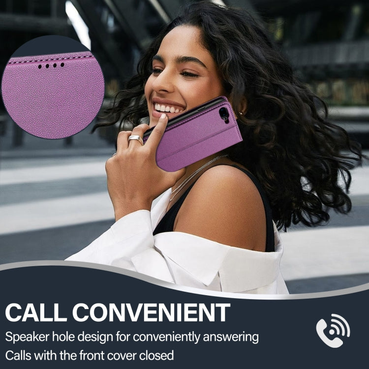 For iPhone 7 Plus / 8 Plus LC.IMEEKE L1 Series Frosted Fine Texture PU Phone Case(Purple) - More iPhone Cases by LC.IMEEKE | Online Shopping UK | buy2fix