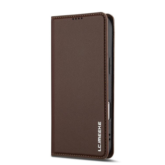 For iPhone 17 Air LC.IMEEKE L1 Series Frosted Fine Texture PU Phone Case(Brown) - iPhone 17 Air Cases by LC.IMEEKE | Online Shopping UK | buy2fix