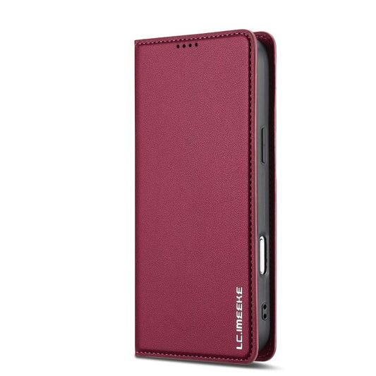 For iPhone 17 Pro LC.IMEEKE L1 Series Frosted Fine Texture PU Phone Case(Red) - iPhone 17 Pro Cases by LC.IMEEKE | Online Shopping UK | buy2fix