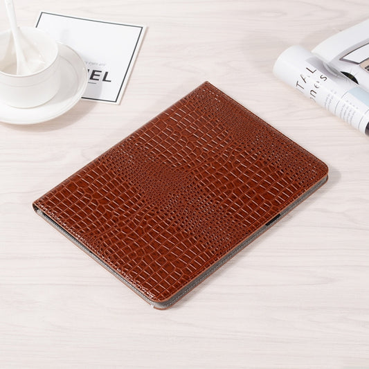For iPad Pro 13 2025 / 2024 Crocodile Texture Leather Tablet Case(Brown) by buy2fix