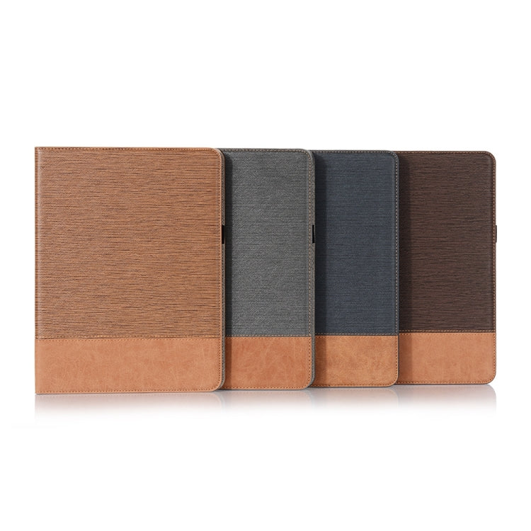 For iPad Pro 11 2025 / 2024 Cross Texture Stitching Leather Tablet Case(Dark Brown) by buy2fix