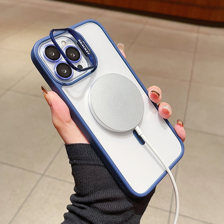 For iPhone 15 Pro U1 Invisible Lens Holder Acrylic + TPU MagSafe Magnetic Phone Case(Grey) by buy2fix