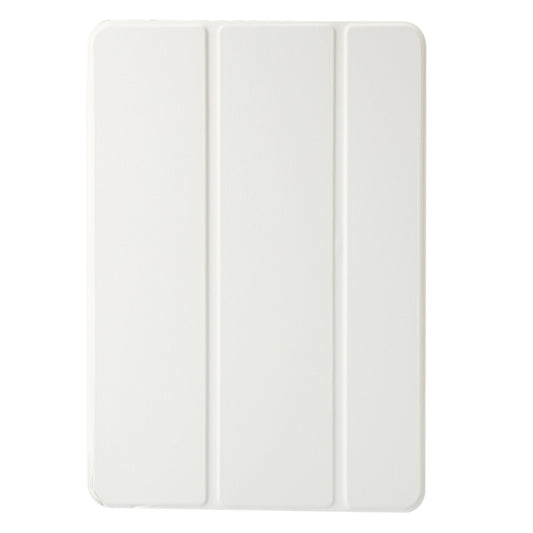 For Huawei Matepad SE 11 2024 Clear Acrylic 3-Fold Leather Tablet Case(White) by buy2fix