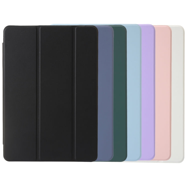 For Huawei Matepad SE 11 2024 Clear Acrylic 3-Fold Leather Tablet Case(Black) by buy2fix