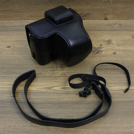 For FUJIFILM X-S20 Full Body Leather Camera Case Bag with Strap(Black) - Leather Bag by buy2fix | Online Shopping UK | buy2fix