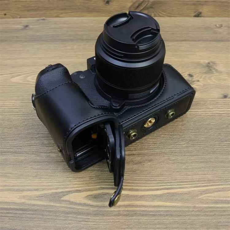 For FUJIFILM X-S20 Full Body Leather Camera Case Bag with Strap(Black) - Leather Bag by buy2fix | Online Shopping UK | buy2fix