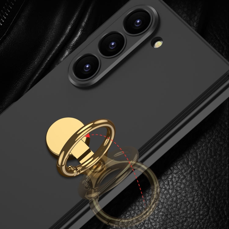 For Samsung Galaxy Z Fold6 GKK Integrated Ultra-thin Triaxial Ring Holder PC Phone Case(Silver) by GKK