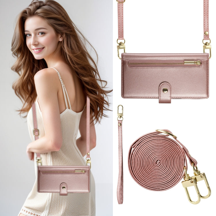 For iPhone 13 Nine Card-slot Zipper Wallet Bag Leather Phone Case(Pink) - iPhone 13 Cases by buy2fix | Online Shopping UK | buy2fix