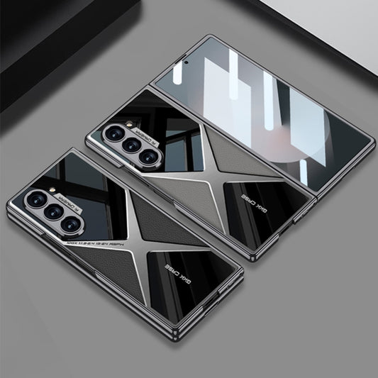 For Samsung Galaxy Z Fold6 GKK Integrated Leather Electroplating Supersonic Speed Shockproof Phone Case(Mountain Gray) by GKK