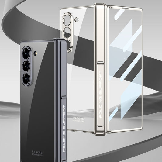 For Samsung Galaxy Z Fold6 GKK Integrated Magnetic Fold Electroplating Phantom Phone Case(Black) by GKK
