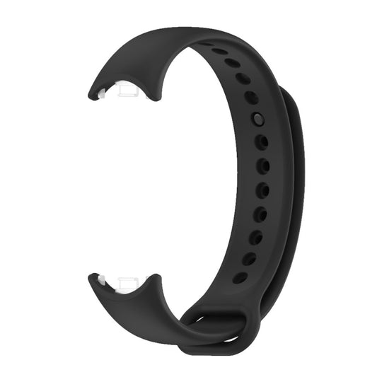 For Xiaomi Smart Band 9 / 8 MIJOBS Metal Buckle Solid Color Silicone Watch Band(Black) by MIJOBS