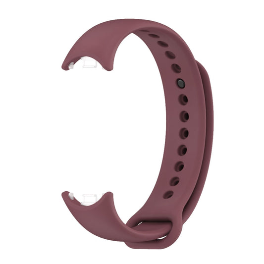 For Xiaomi Smart Band 9 / 8 MIJOBS Metal Buckle Solid Color Silicone Watch Band(Wine Red) by MIJOBS