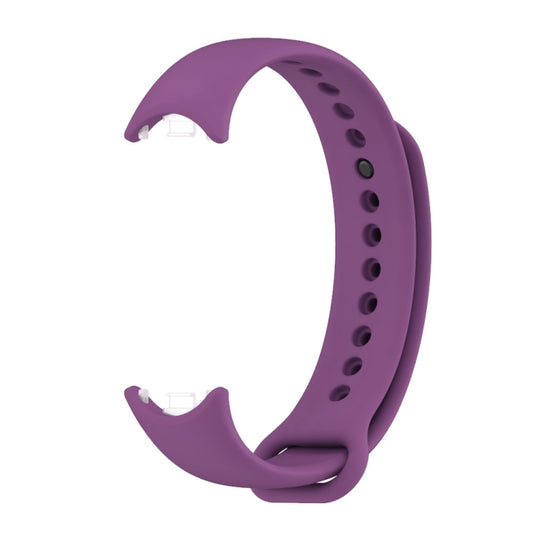 For Xiaomi Smart Band 9 / 8 MIJOBS Metal Buckle Solid Color Silicone Watch Band(Purple) by MIJOBS