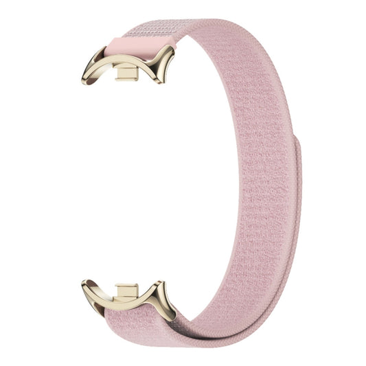 For Xiaomi Smart Band 9 / 8 MIJOBS Nylon Watch Band Wristband(Pink Light Gold) by MIJOBS