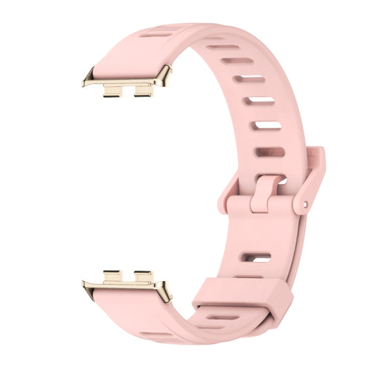 For Honor Band 10 / 9 MIJOBS Flat Hole Breathable TPU Watch Band(Pink Light Gold) by MIJOBS