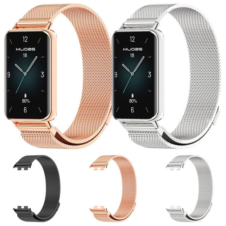 For Honor Band 10 / 9 MIJOBS Milan Magnetic Stainless Steel Watch Band(Silver) by MIJOBS