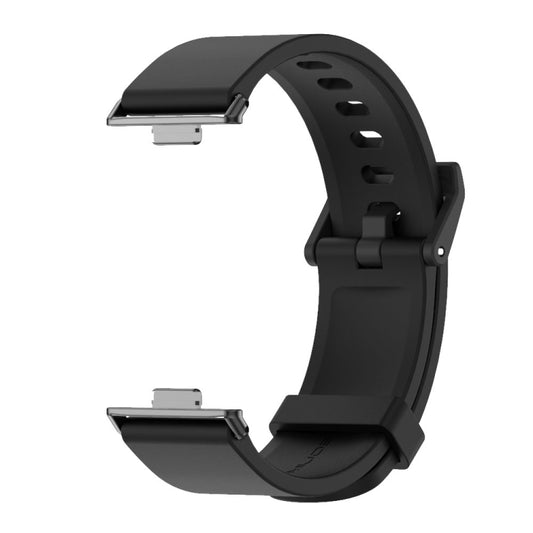 For Huawei Watch Fit3 MIJOBS Solid Color Silicone Watch Band(Black) by MIJOBS