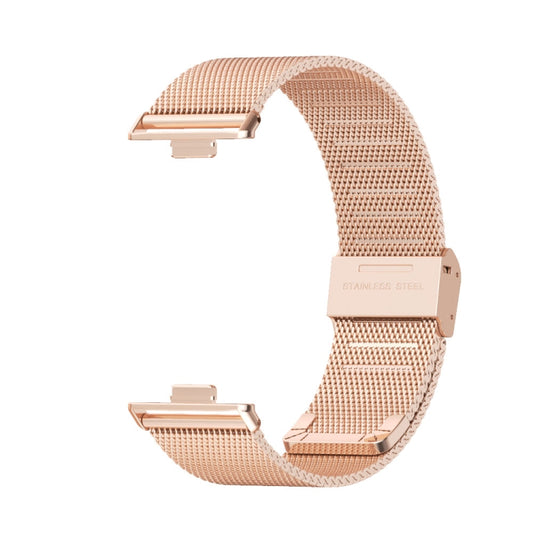 For Huawei Watch Fit3 MIJOBS Milan Buckle Stainless Steel Watch Band(Rose Gold) by MIJOBS