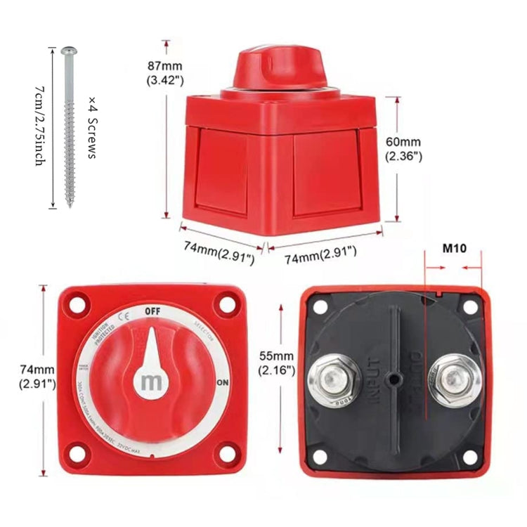 Blue Sea 6005 M Series Marine RV Yacht Battery Power Off Switch(Red) by buy2fix