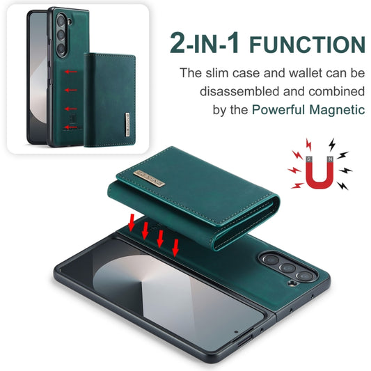 For Samsung Galaxy Z Fold6 DG.MING M1 Series 3-Fold Multi Card Wallet + Magnetic Phone Case(Green) by DG.MING