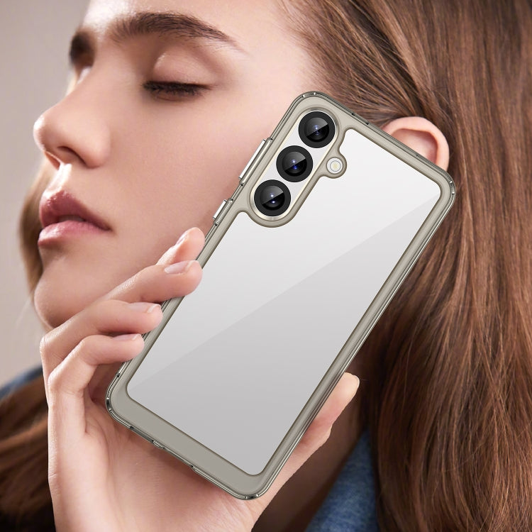 For Samsung Galaxy S25+ 5G Colorful Series Acrylic Hybrid TPU Phone Case(Transparent Grey) by buy2fix