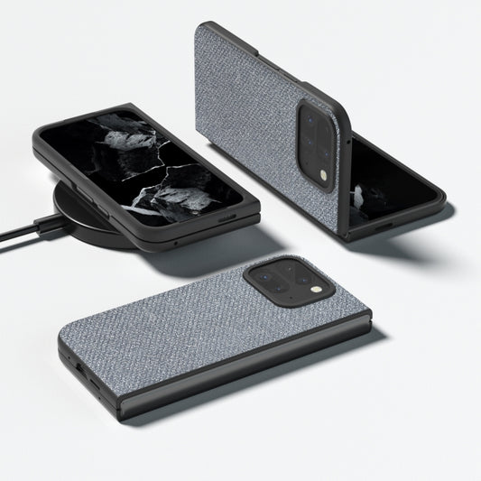 For Google Pixel 9 Pro Fold Diamond Frame Edge Full Coverage Phone Case(Jewel Black) by buy2fix