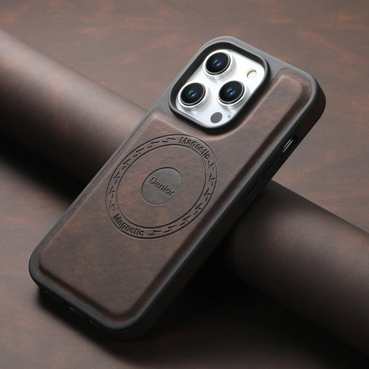 For iPhone 14 Pro Denior A13 Skin Feel MagSafe Phone Case(Brown) by Denior