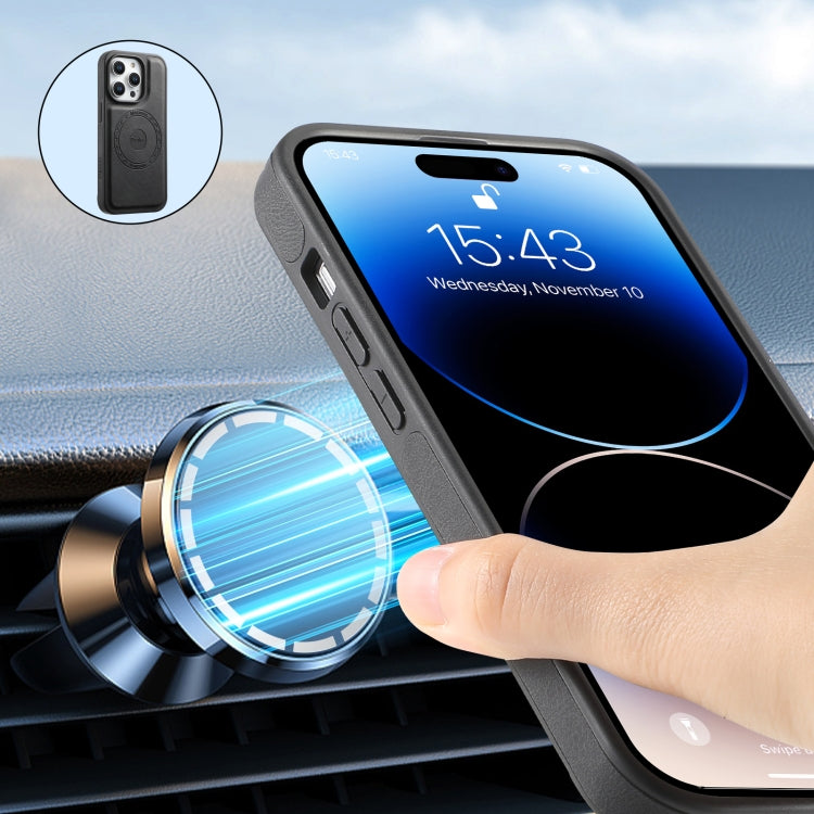 For iPhone 15 Pro Max Denior A13 Skin Feel MagSafe Phone Case(Black) by Denior