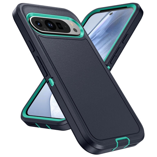 For Google Pixel 9 Pro Life Waterproof Rugged PC + Silicone Phone Case(Dark Blue + Light Blue) by buy2fix