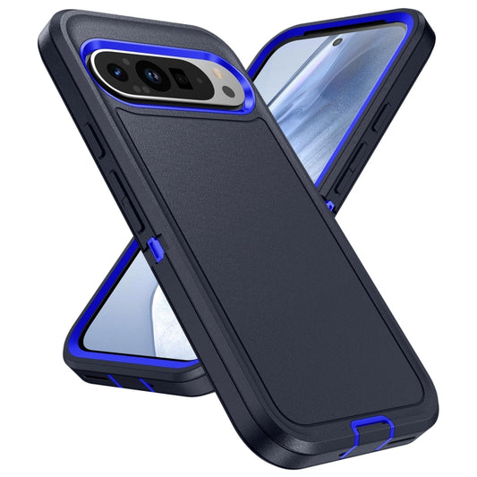 For Google Pixel 9 Life Waterproof Rugged PC + Silicone Phone Case(Dark Blue + Royal Blue) by buy2fix