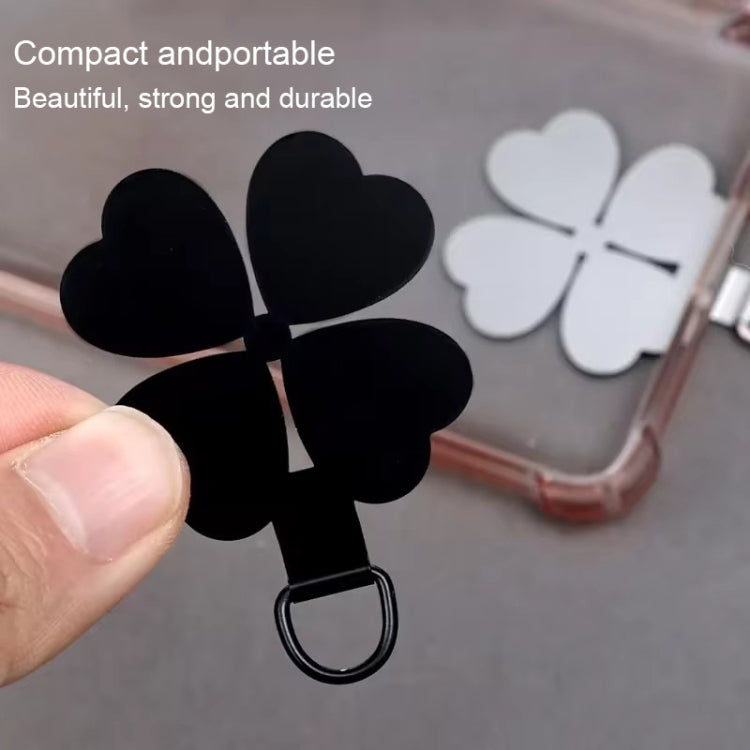 Four-leaf Metal Mobile Phone Lanyard Fixing Gasket(Silver) - Lanyards & Wrist Straps by buy2fix | Online Shopping UK | buy2fix