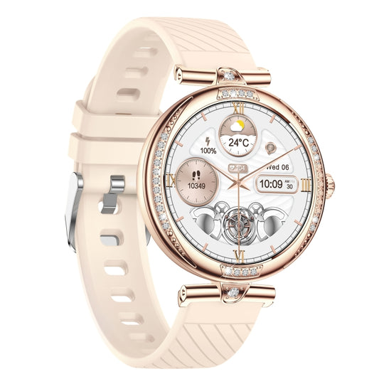 NX17 Pro 1.19 inch AMOLED Screen Silicone Strap Smart Watch, Support Health Monitoring / Bluetooth Call(Gold) by buy2fix