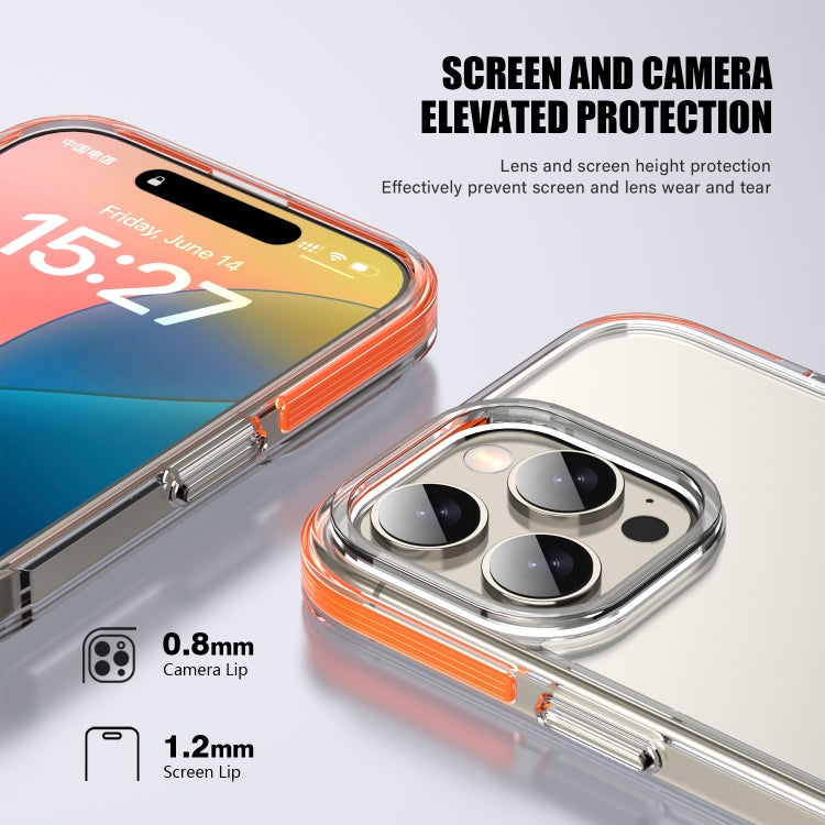 For iPhone 16 Pro Max TPE Airbag TPU+ PC Full Coverage Phone Case(Orange) by buy2fix
