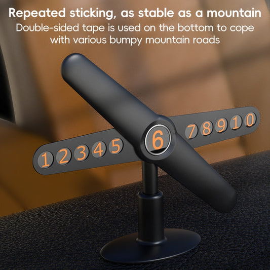 3R-2167 Creative Windmill Rotating Hidden Temporary Car Parking Card(Black) by 3R