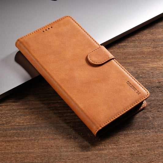 For iPhone XR N.BEKUS CSJ-P1 Solid Color Leather Phone Case(Brown) - More iPhone Cases by N.BEKUS | Online Shopping UK | buy2fix