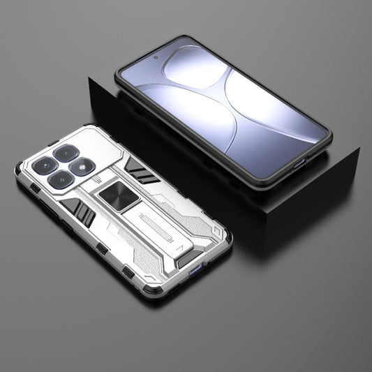 For Redmi K70 Ultra 5G Global Supersonic PC + TPU Holder Phone Case(White) by buy2fix