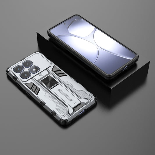 For Redmi K70 Ultra 5G Global Supersonic PC + TPU Holder Phone Case(Grey) by buy2fix