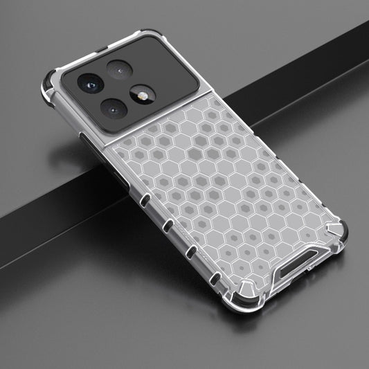 For Redmi K70 Ultra 5G Global Honeycomb Shockproof Phone Case(White) by buy2fix